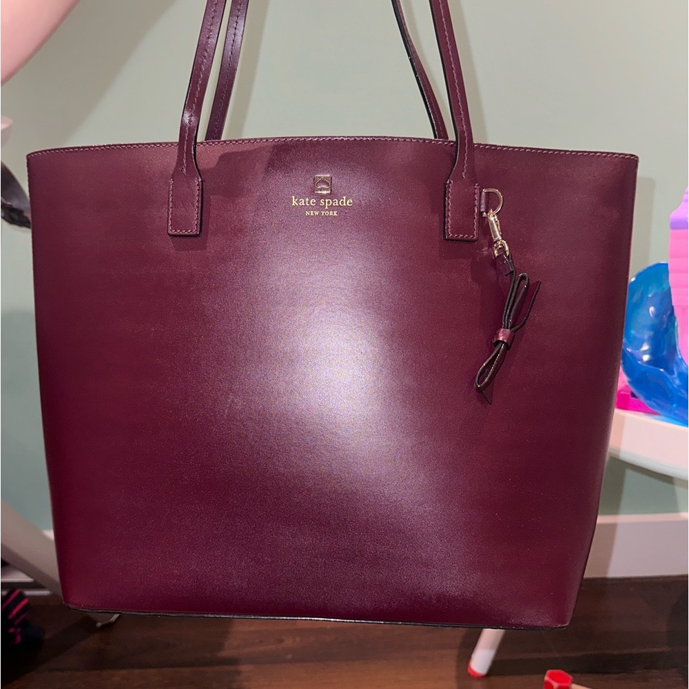 Kate spade maroon tote bag
